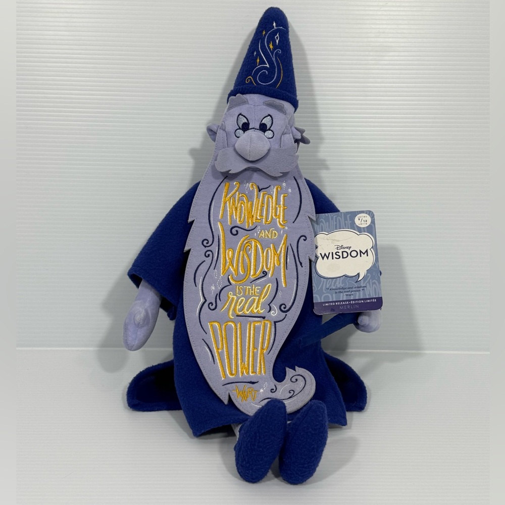 Disney Wisdom Series Plush 9 of 12 September Merlin The Sword and the Stone NEW